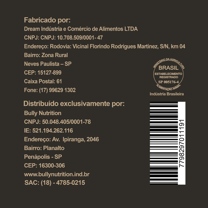 Ração Molossos 20kg + Suplemento Bully Pelo & Derme 900g + Ganhe um Moringa Dog 60g