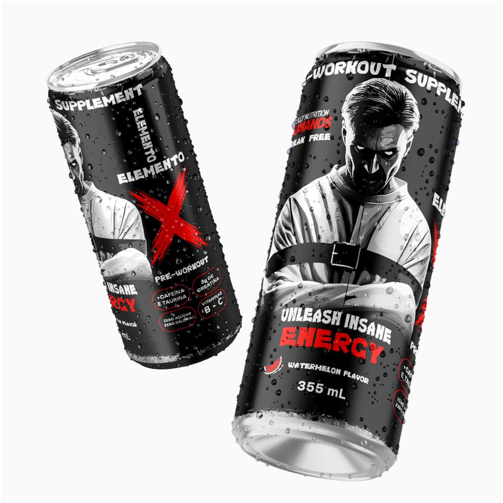 Pré Treino Energético Cafeína, Taurina e Creatina ELEMENTO X