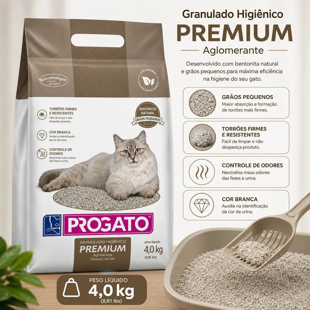 Granulado Higiênico ProGato Premium 4Kg