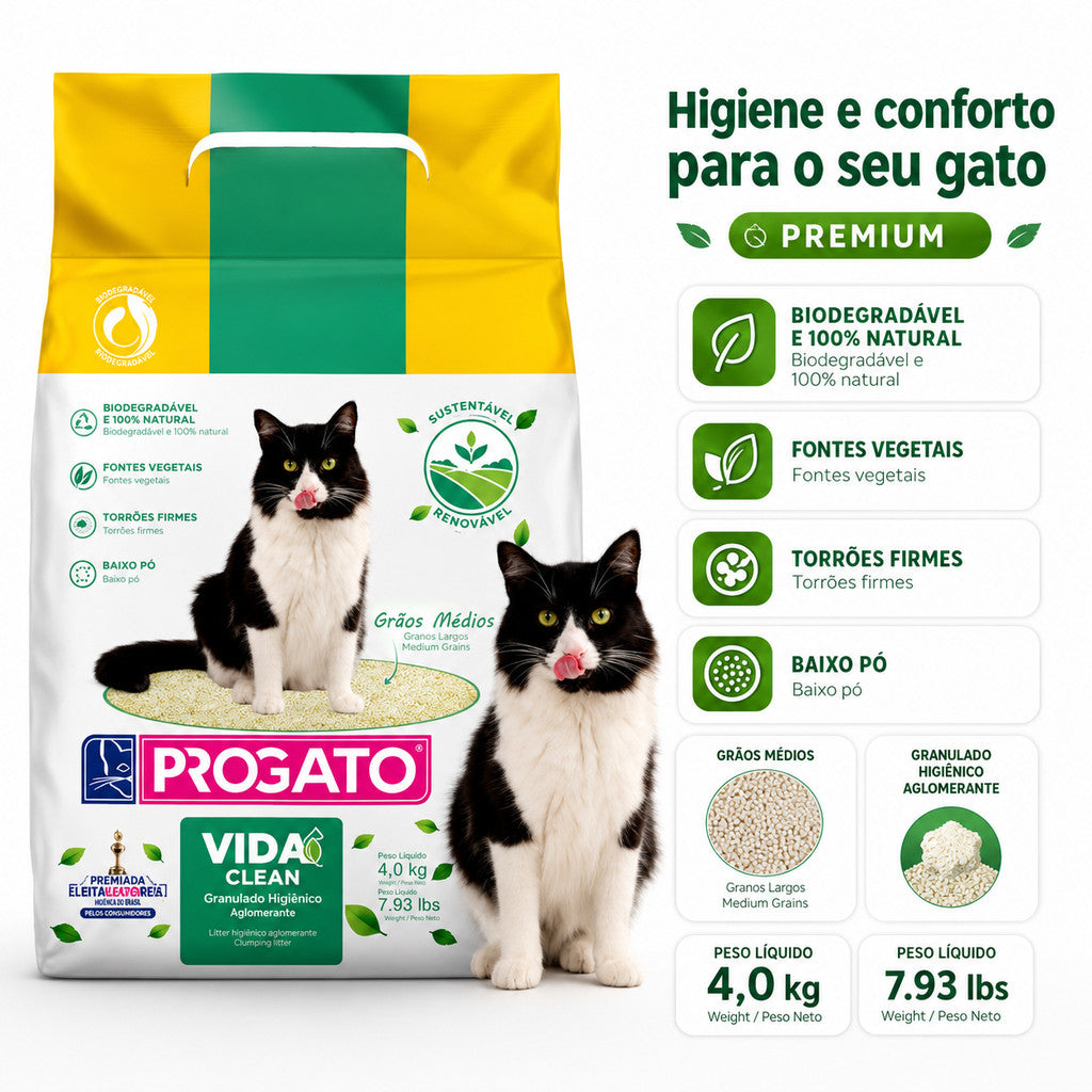 Granulado Higiênico Progato Vida Clean 4kg