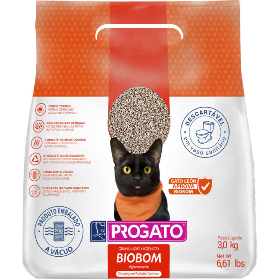 Granulado Higiênico Biodegradável ProGato Biobom 3 kg