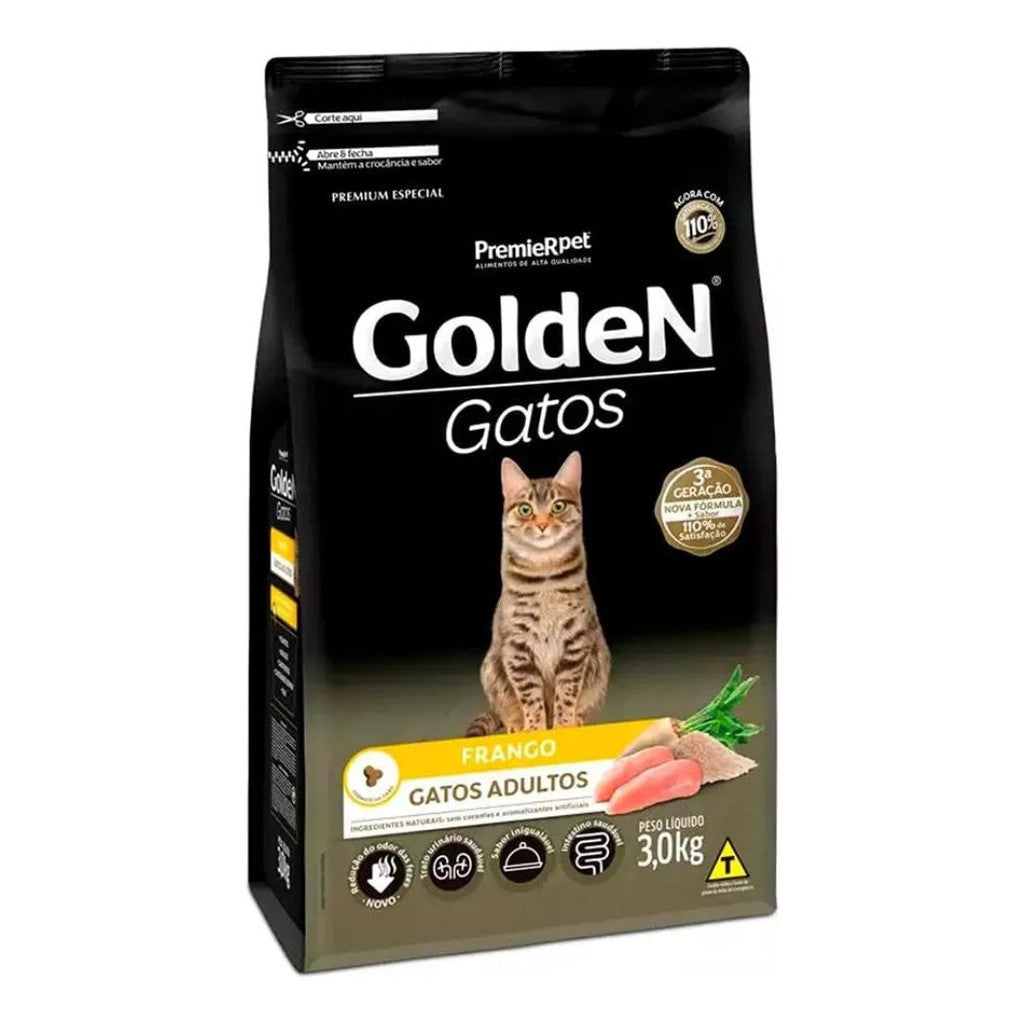 Ração Golden Para Gatos Adultos Frango 3kg
