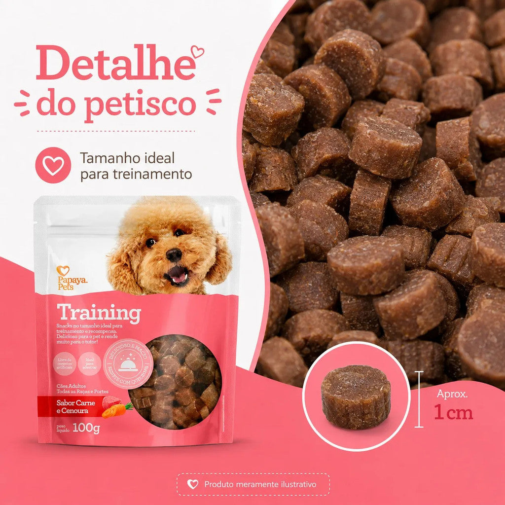 Petisco Papaya Pets Training Carne E Cenoura Cães 100g