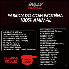 Ração Molossos 20kg + Suplemento Bully Protein 1,2Kg + Ganhe um Moringa Dog 60g