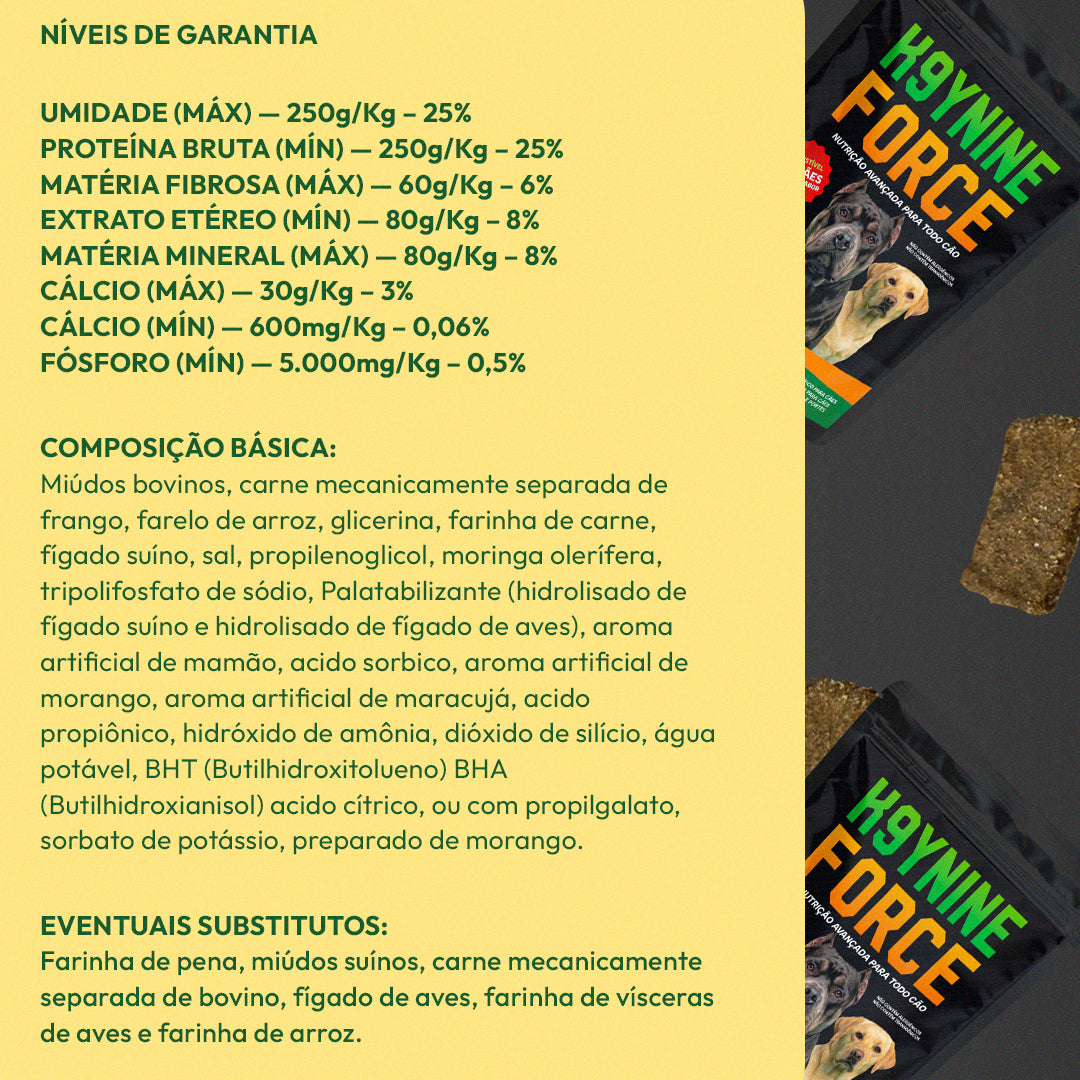 Super Snack Kaynine Force 250g + Brinde Exclusivo Boné K9 FORCE