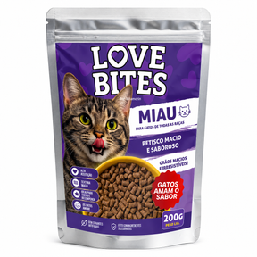 Petisco Para Gatos Love Bites Miau 200g