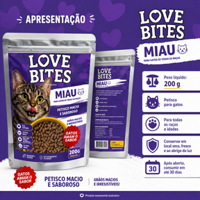 Petisco Para Gatos Love Bites Miau 200g