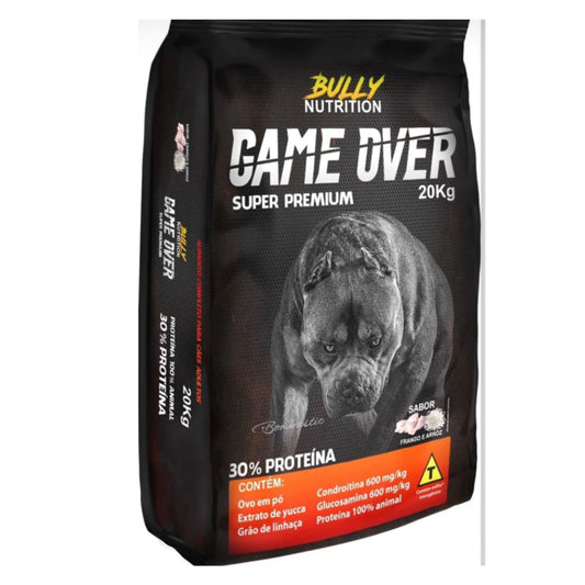 Ração Completa Para Cães Adulto Todas as Raças Game Over 20Kg Cachorro Forte Envio Imediato - Assinatura
