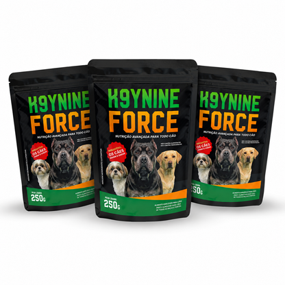 Kit 3 Snacks Alimentar K9ynine Force 250g