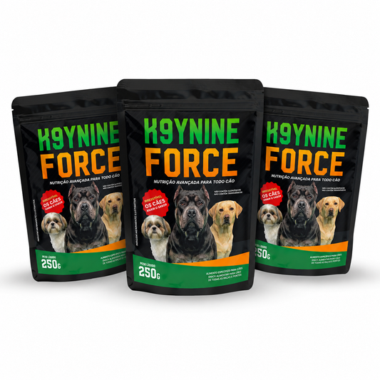 Kit 3 Snacks Alimentar K9ynine Force 250g
