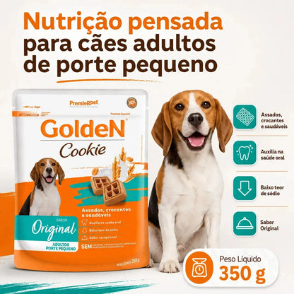 Golden Cookie Para Cães Adultos De Pequeno Porte 350g