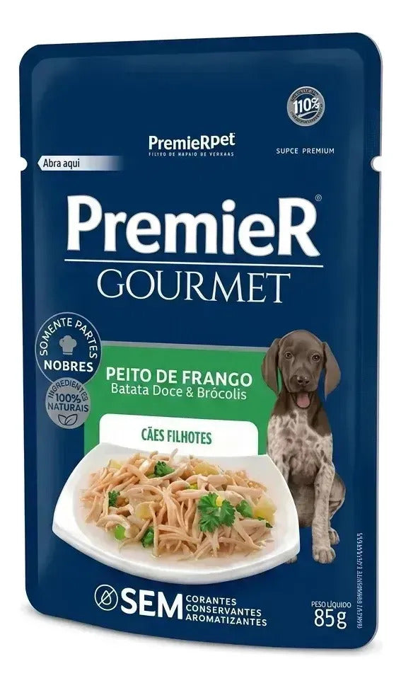Premier Gourmet Cães Para Filhotes Frango 85g