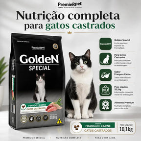 Ração Golden Special P/ Gatos Castrados Todas Raças 10,1kg