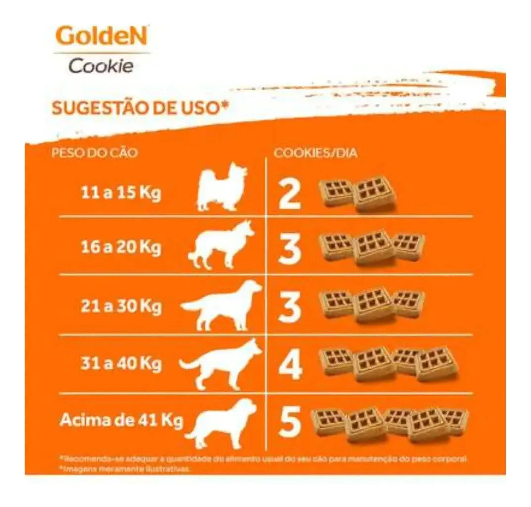 Golden Cookie Para Cães Adultos De Pequeno Porte 350g