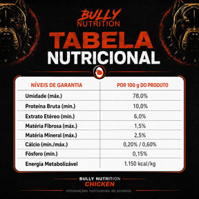 Alimento Úmido Para Cães Bully Nutrition Chicken Frango 300g