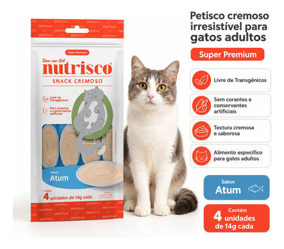 Petisco Cremoso Bem-me-pet Nutrisco P/ Gatos Sabor Atum 14g
