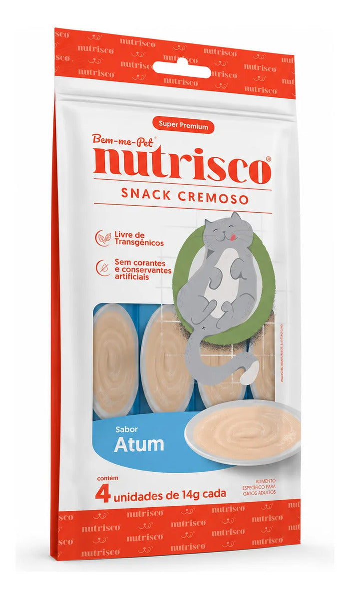Petisco Cremoso Bem-me-pet Nutrisco P/ Gatos Sabor Atum 14g