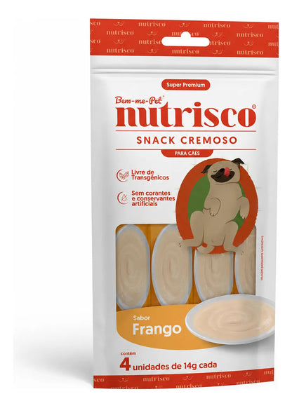 Petiscos Cremoso Nutrisco Para Cães Sabor Frango 14g