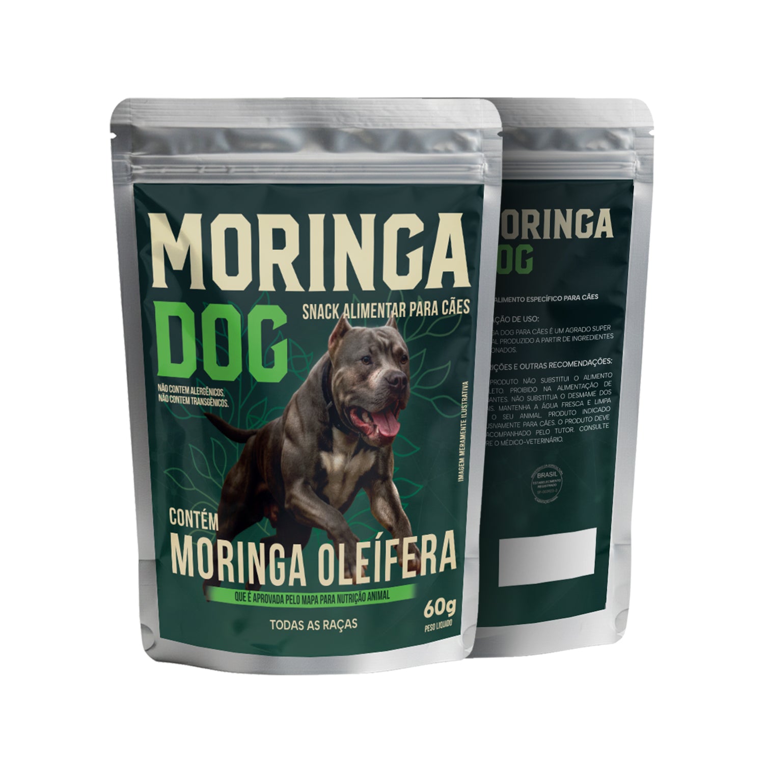 Snack Alimentar Moringa Dog 60g Para Todas as Raças