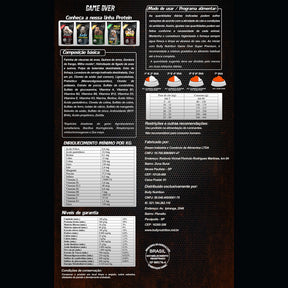 Ração Completa Para Cães Adulto Todas as Raças Game Over 20Kg Cachorro Forte + Ganhe Moringa Dog 60g