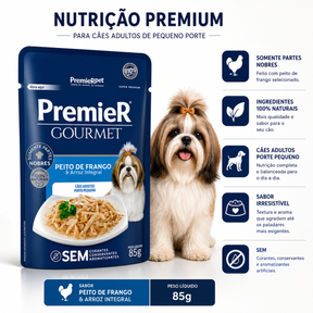 Premier Gourmet P/ Cães Adultos Pequeno Porte Frango 85g