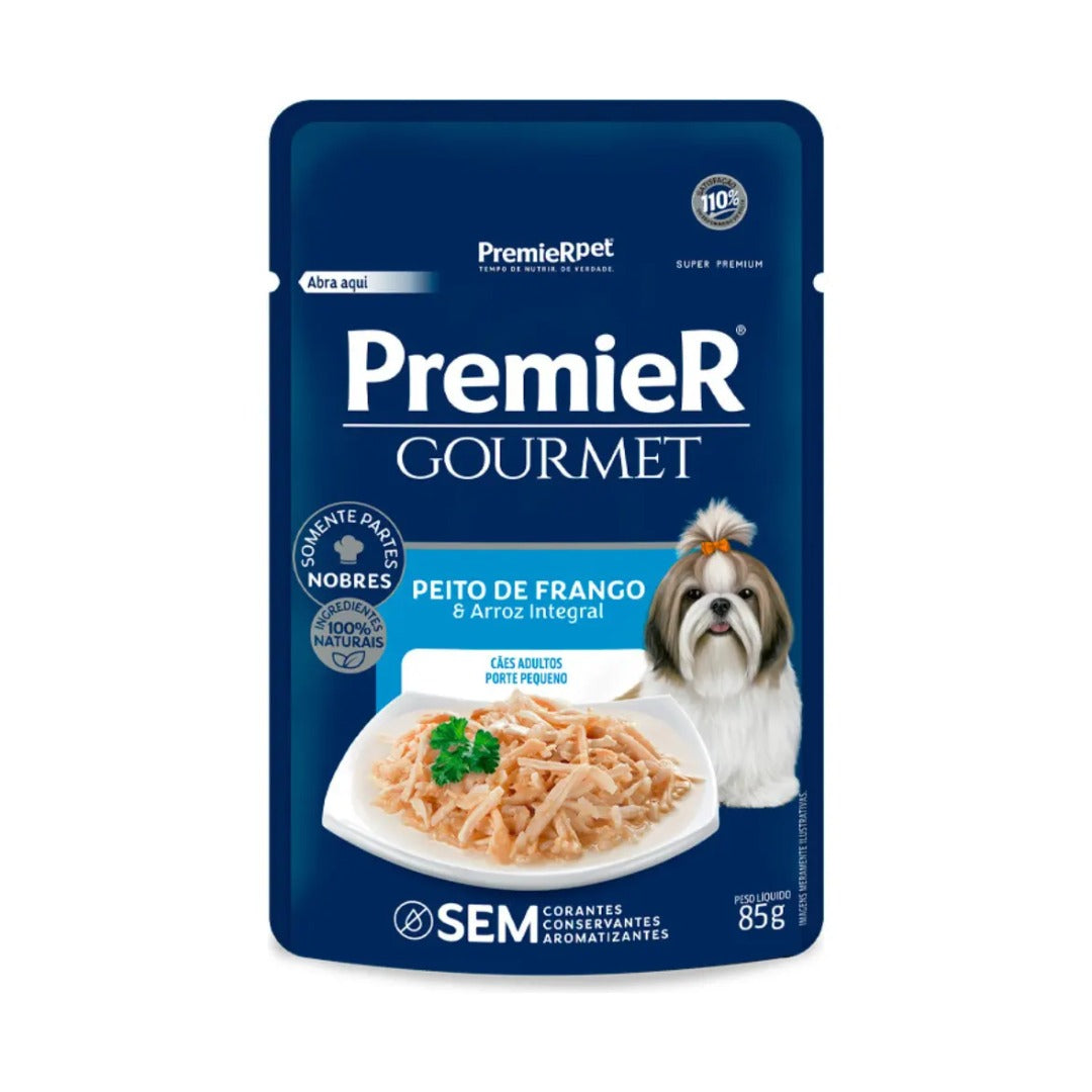 Premier Gourmet P/ Cães Adultos Pequeno Porte Frango 85g