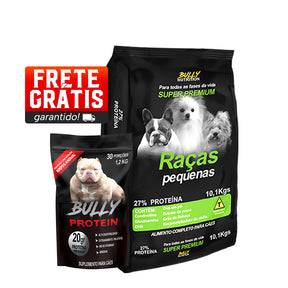 Ração Raças Pequenas + Suplemento Bully Monster 1.2 Kg Cachorro Forte