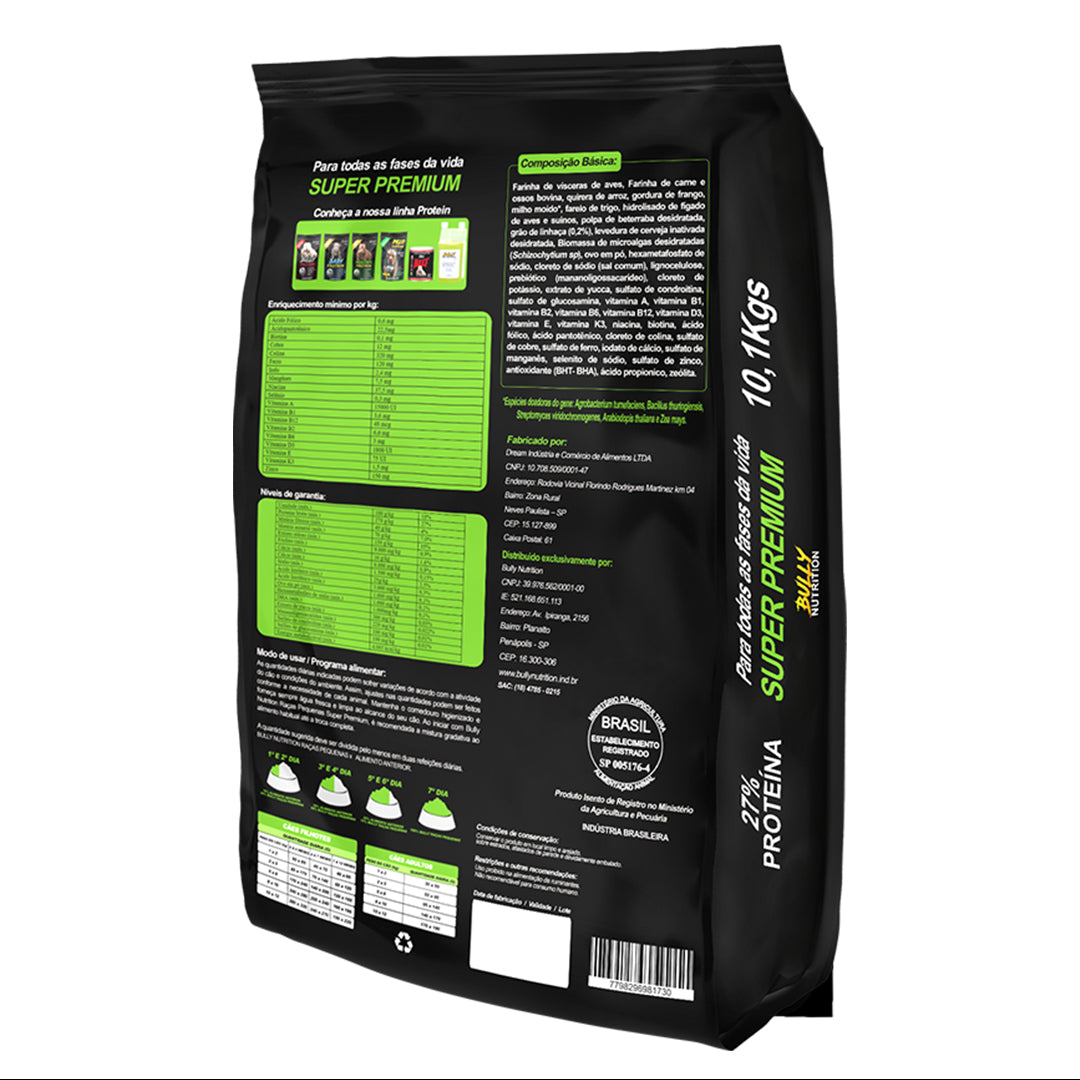 Ração Raças Pequenas + Suplemento Bully Protein 1.2 Kg Cachorro Forte + Ganhe Moringa Dog 60g