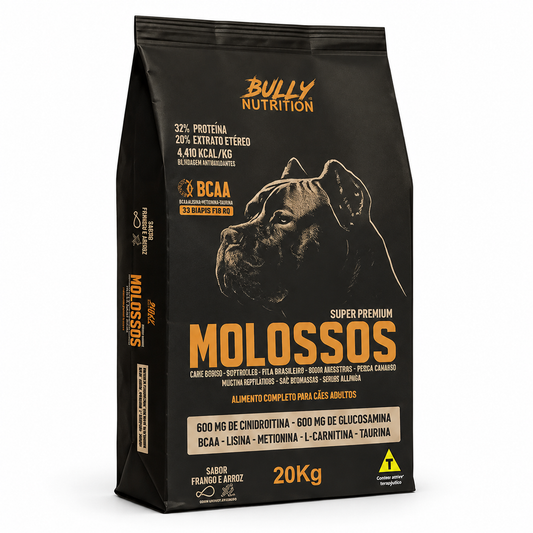 Ração Molossos Super Premium 32% proteína 4.410kcal/kg 20Kg - Assinatura