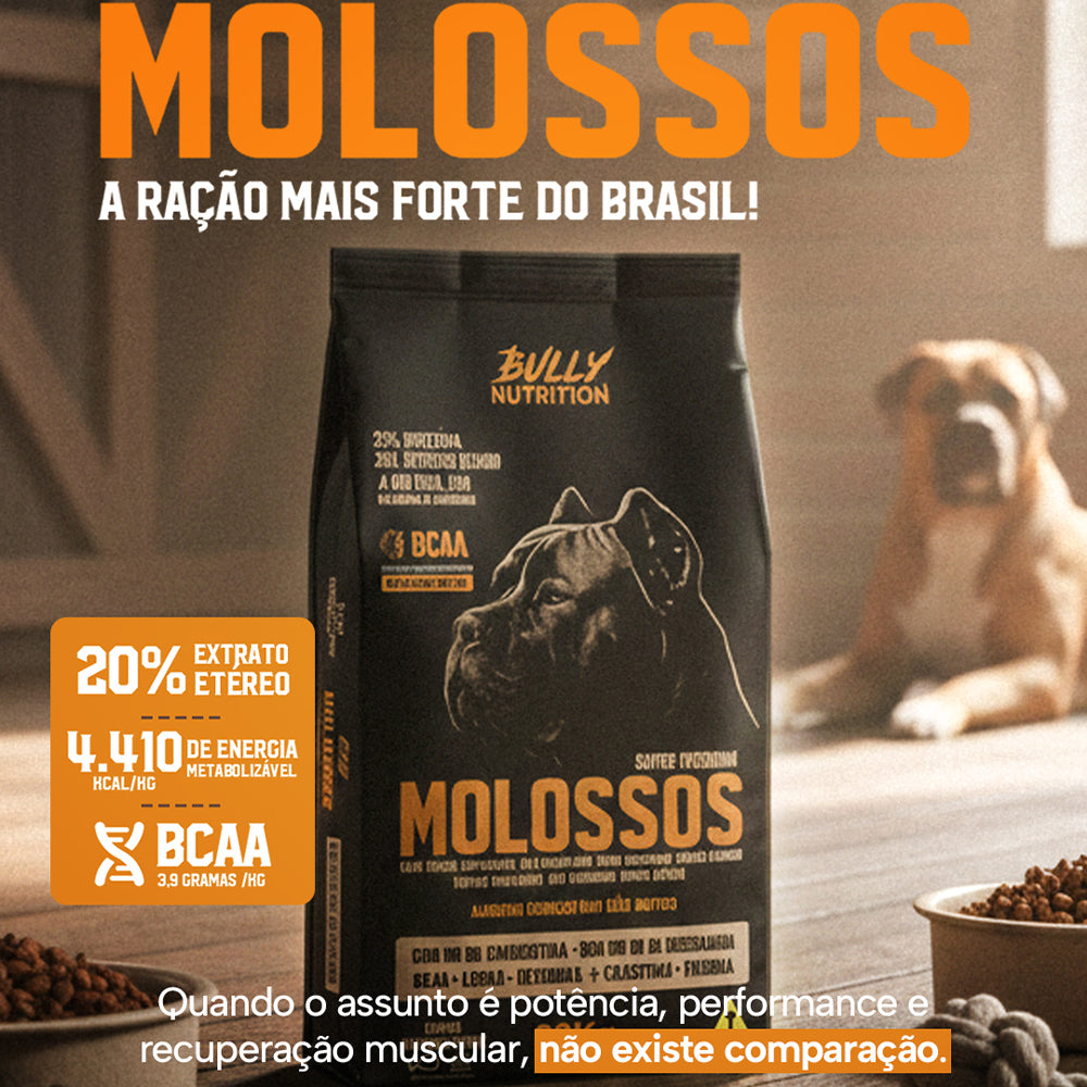 Ração Molossos Super Premium 32% proteína 4.410kcal/kg 20Kg Cachorro Forte Envio Imediato Assinatura