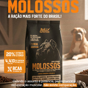 Ração Molossos Super Premium 32% proteína 4.410kcal/kg 20Kg Cachorro Forte Envio Imediato Assinatura