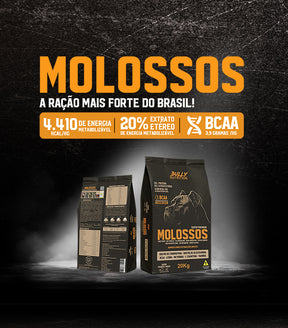 Ração Molossos Super Premium 32% proteína 4.410kcal/kg 20Kg Cachorro Forte + Ganhe Moringa Dog 60g