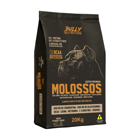 Ração Molossos Super Premium 32% proteína 4.410kcal/kg 20Kg Cachorro Forte + Ganhe Moringa Dog 60g