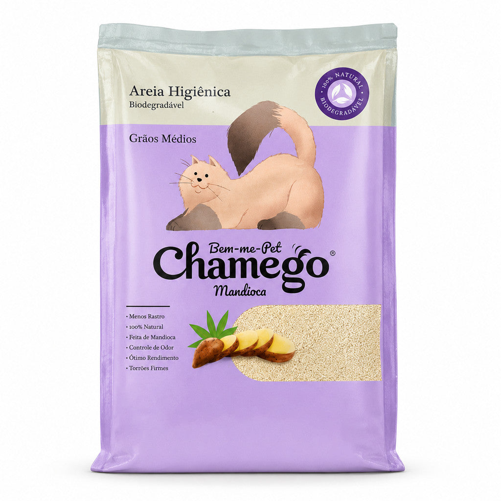 Areia Higiênica de Mandioca Bem-me-Pet Chamego de 4kg