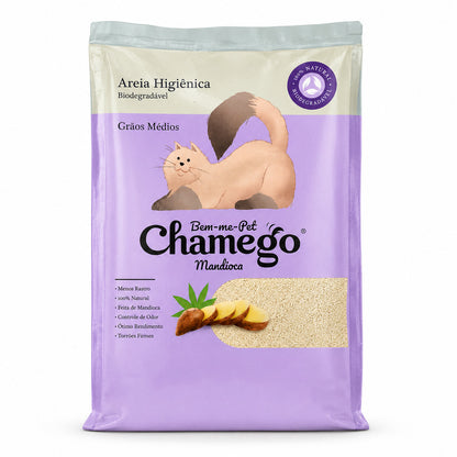 Areia Higiênica de Mandioca Bem-me-Pet Chamego de 4kg