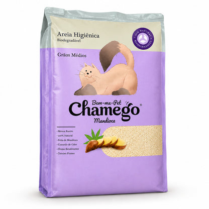Areia Higiênica de Mandioca Bem-me-Pet Chamego de 4kg