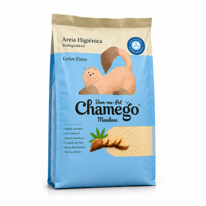 Areia Higiênica de Mandioca Bem-me-Pet Chamego de 2kg