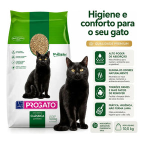Areia Higiênica Progato Clássica Multigrãos 10kg