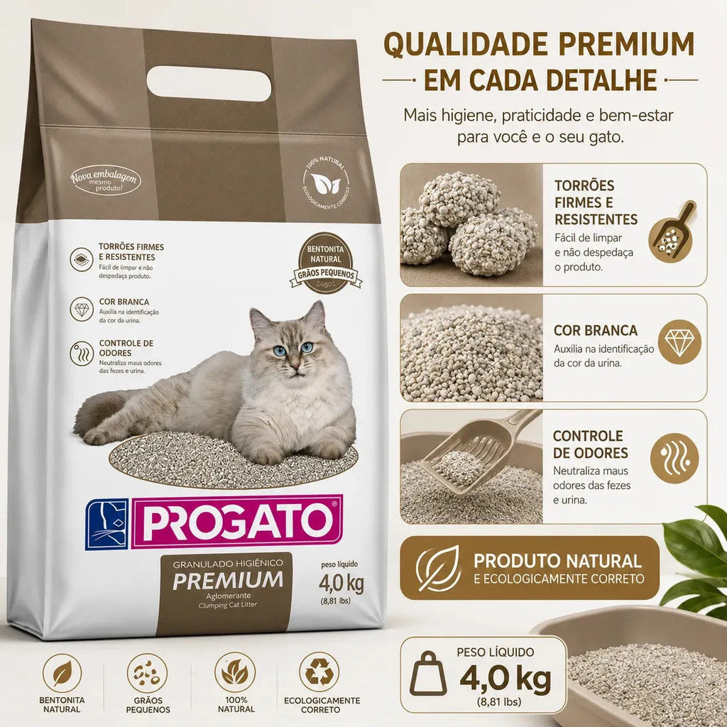 Granulado Higiênico ProGato Premium 4Kg