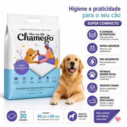 Tapete Higiênico Bem-me-Pet Chamego Para Cães 30Un