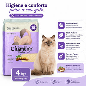 Areia Higiênica de Mandioca Bem-me-Pet Chamego de 4kg