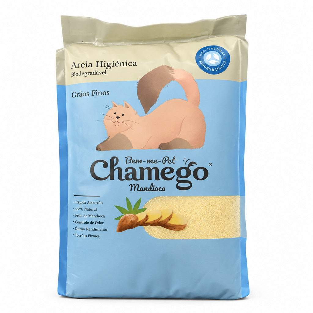 Areia Higiênica de Mandioca Bem-me-Pet Chamego de 2kg