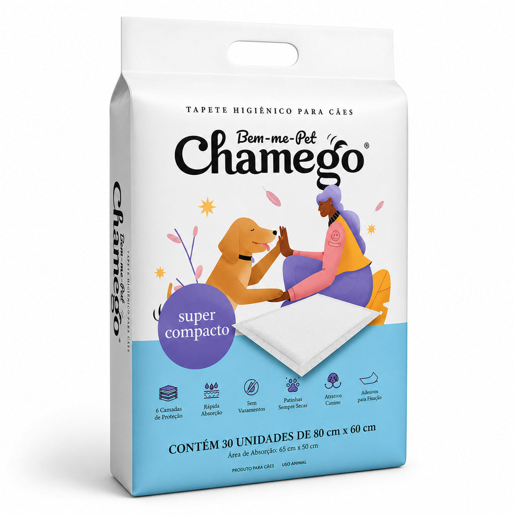 Tapete Higiênico Bem-me-Pet Chamego Para Cães 30Un