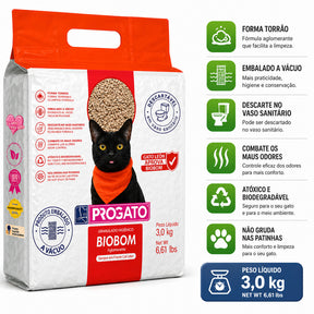 Granulado Higiênico Biodegradável ProGato Biobom 3 kg