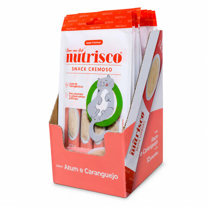 Petiscos Cremoso Nutrisco Para Gatos Sabor Atum E Caranguejo 14g
