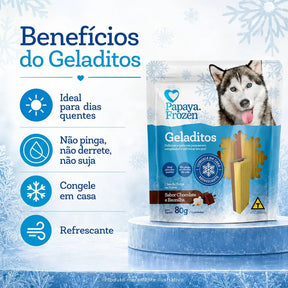 Petisco Papaya Frozen Geladitos Chocolate E Baunilha 80g