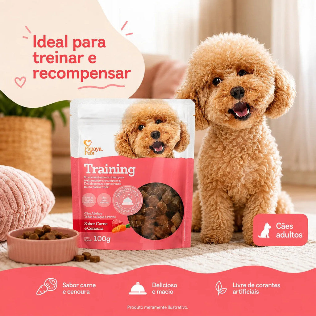 Petisco Papaya Pets Training Carne E Cenoura Cães 100g