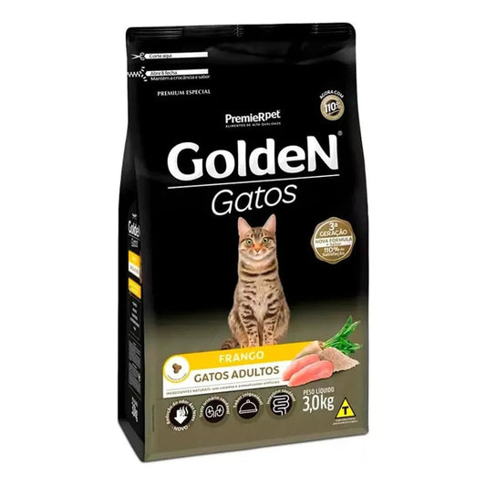 Ração Golden Para Gatos Adultos Frango 3kg
