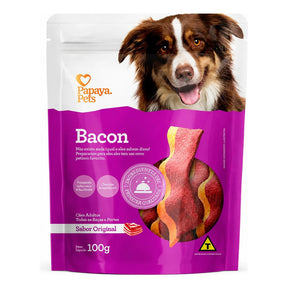 Petisco Papaya Pets Bacon Sabor Original Cães Adultos 100g