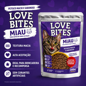 Petisco Para Gatos Love Bites Miau 200g
